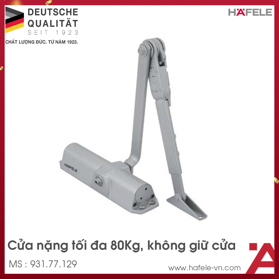 Thiết Bị Đóng Cửa Tự Động 80Kg Hafele 931.77.129
