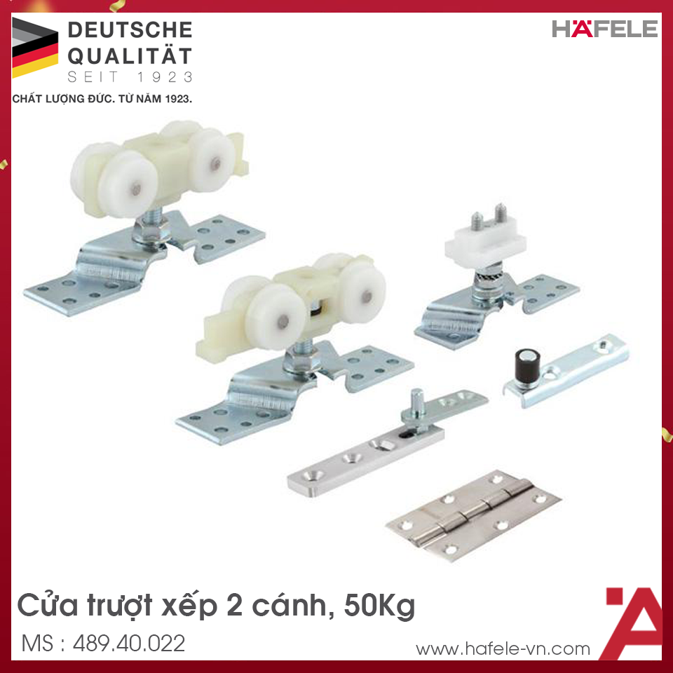 Bộ Phụ Kiện Cửa Trượt Xếp Silent Fold 50/A Hafele 489.40.022