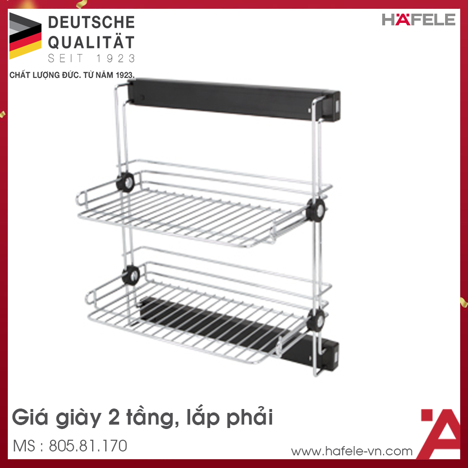 Giá Giày 2 Tầng Lắp Phải Hafele 805.81.170
