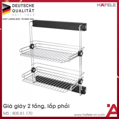 Giá Giày 2 Tầng Lắp Phải Hafele 805.81.170