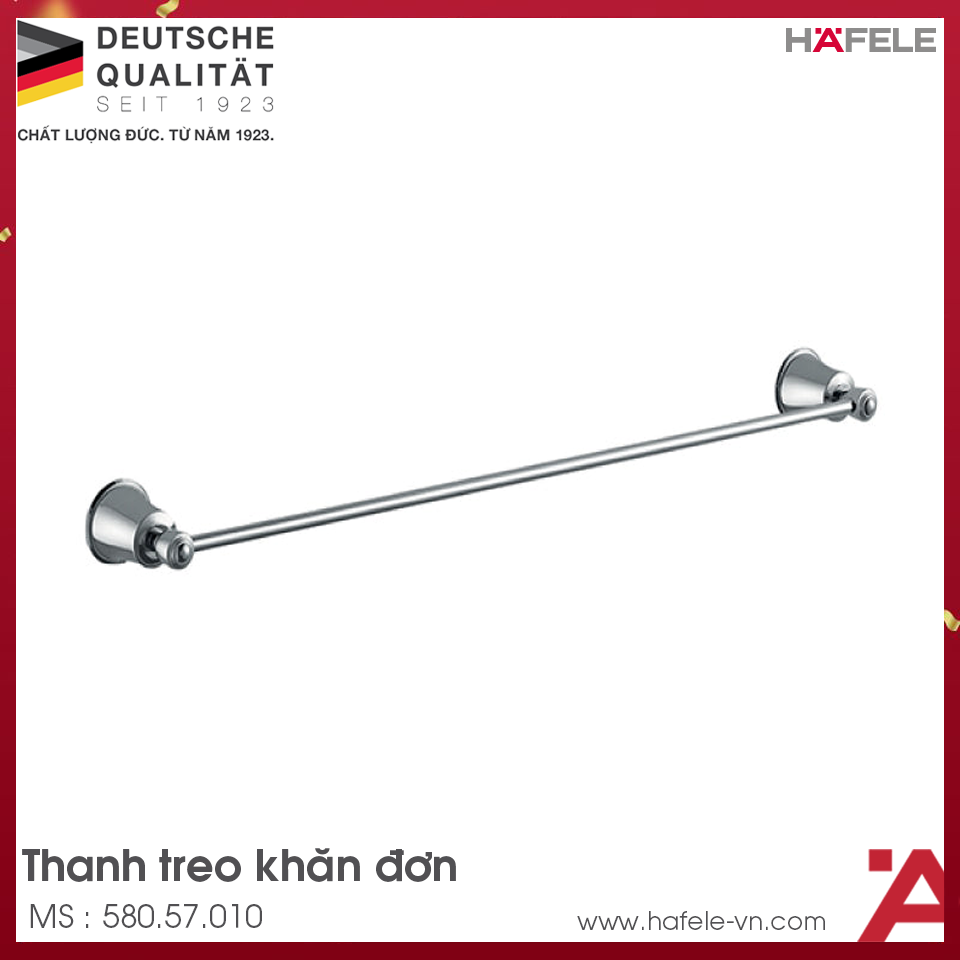 Thanh Treo Khăn Đơn Kyoto 600 Hafele 580.57.011