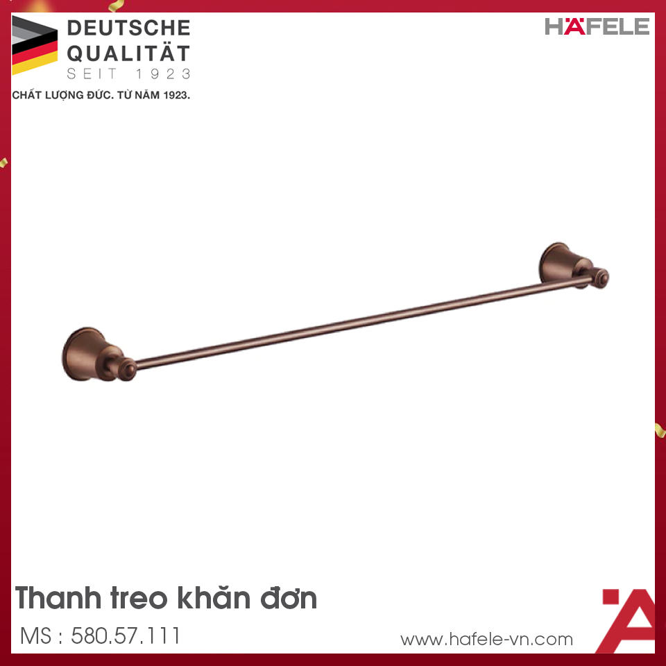 Thanh Treo Khăn Đơn Kyoto 600 Hafele 580.57.111