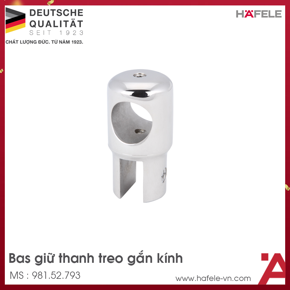 Bas Giữ Thanh Treo Gắn Kính Hafele 981.52.793