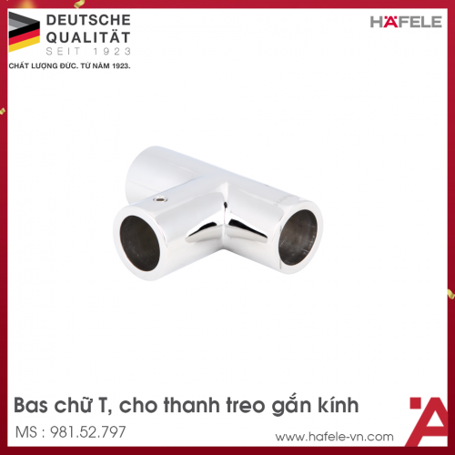 Bas Nối Chữ T Phòng Tắm Kính Hafele 981.52.797