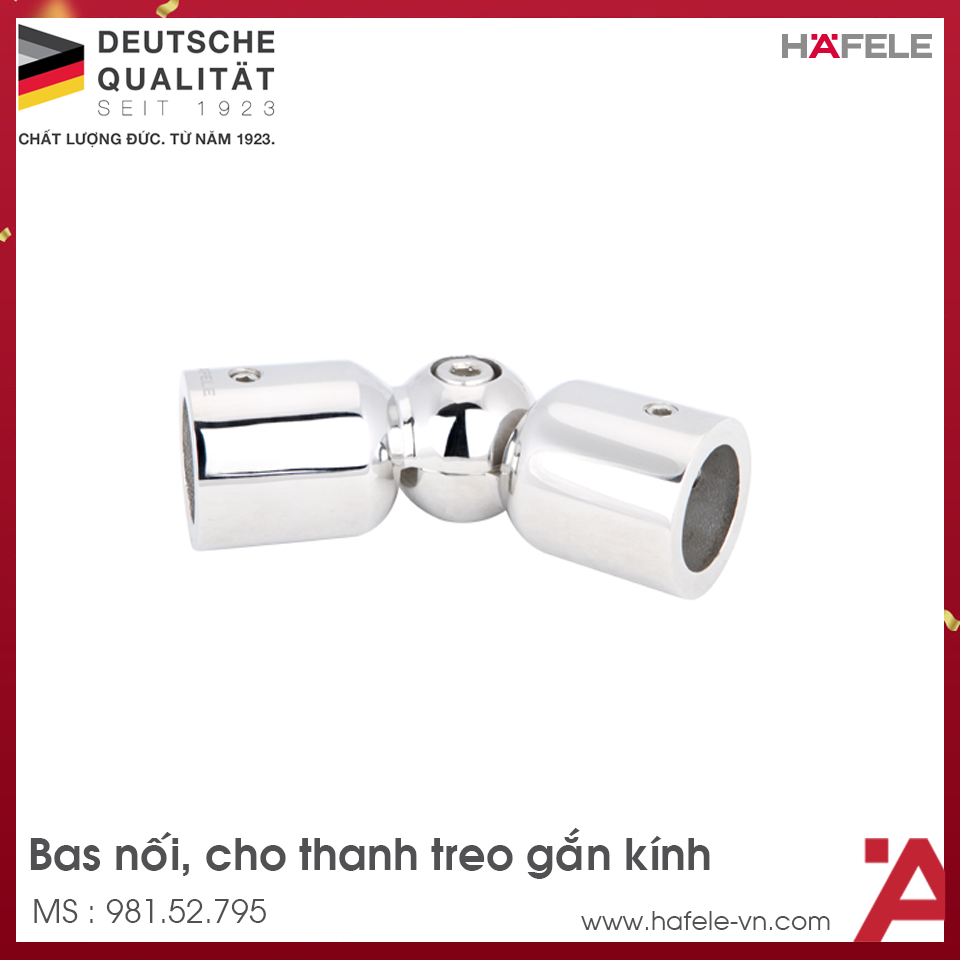 Bas Nối Thanh Treo Phòng Tắm Kính Hafele 981.52.795