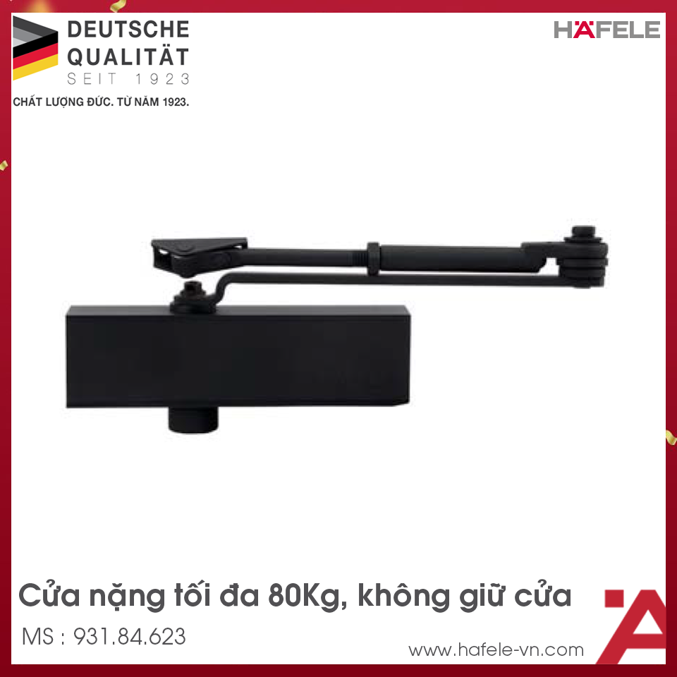 Tay Đẩy Hơi Cùi Chỏ 80Kg Hafele 931.84.623