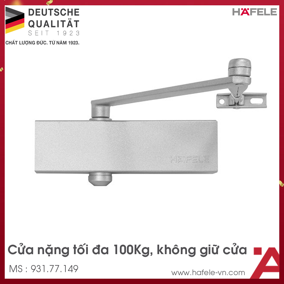 Thiết Bị Đóng Cửa Tự Động 100Kg EN2-5 Hafele 931.77.149