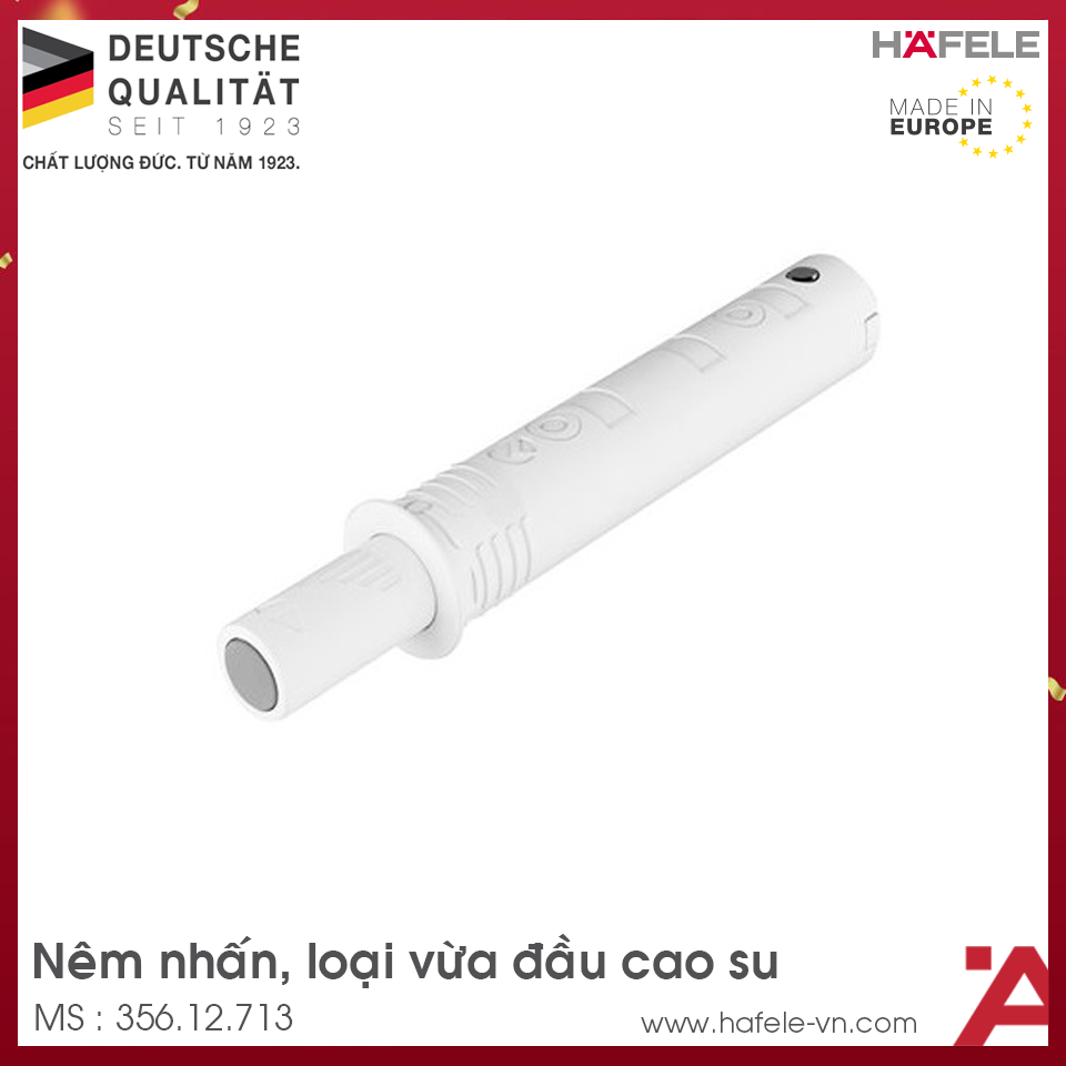 Nêm Nhấn Vừa Đầu Cao Su Hafele 356.12.713