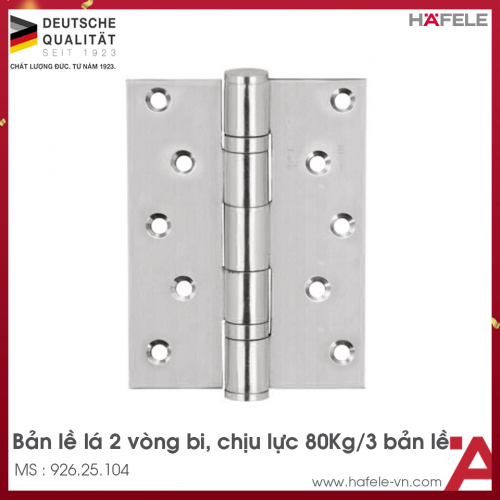 Bản Lề Lá 2 Vòng Bi 80Kg Hafele 926.25.104