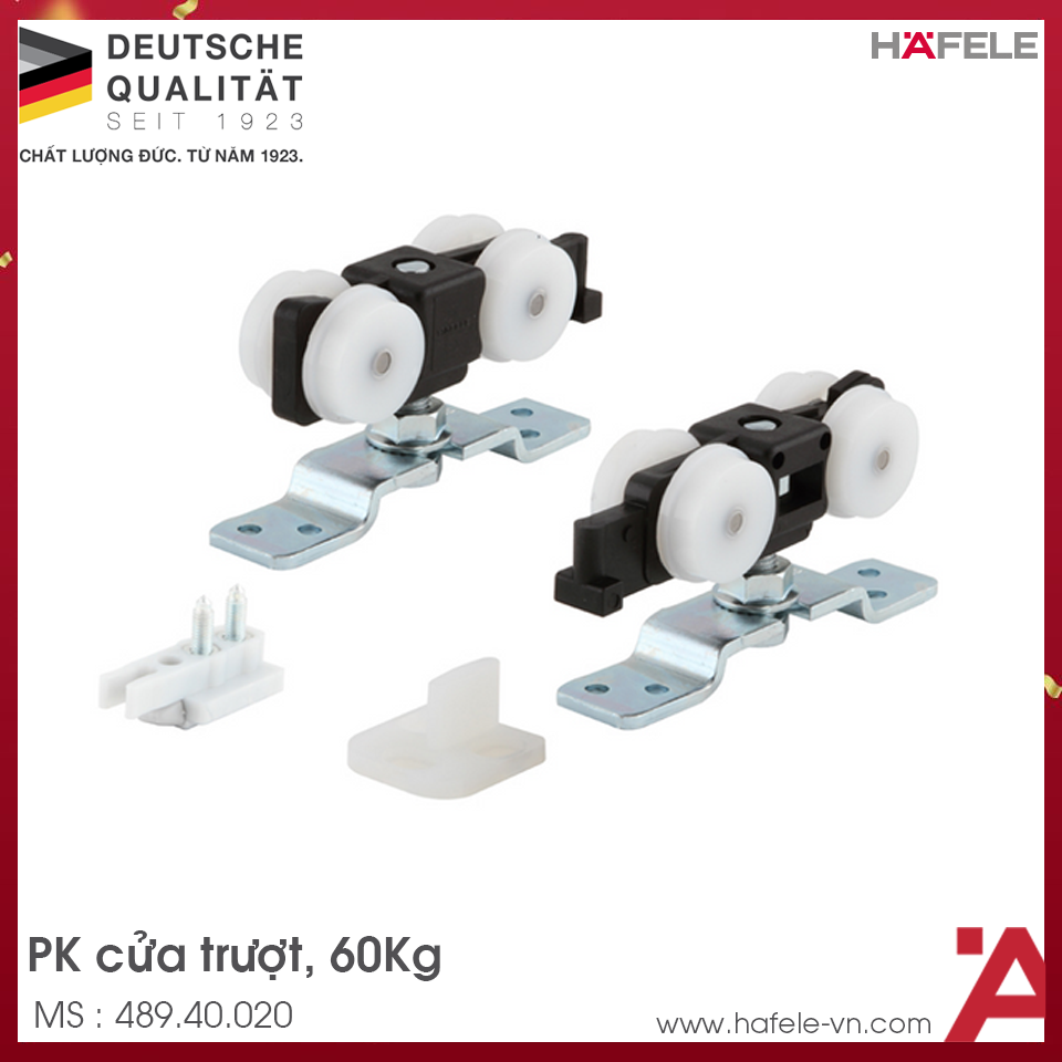 Bộ Phụ Kiện Cửa Trượt 60Kg Silent 60Kg Hafele 489.40.020