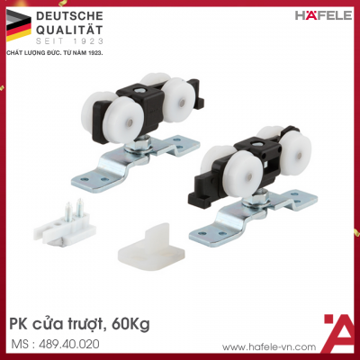 Bộ Phụ Kiện Cửa Trượt 60Kg Silent 60Kg Hafele 489.40.020