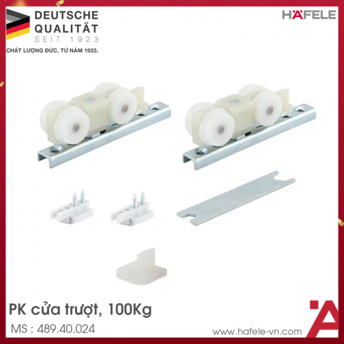 Bộ Phụ Kiện Cửa Trượt 100Kg Silent 100/B Hafele 489.40.024