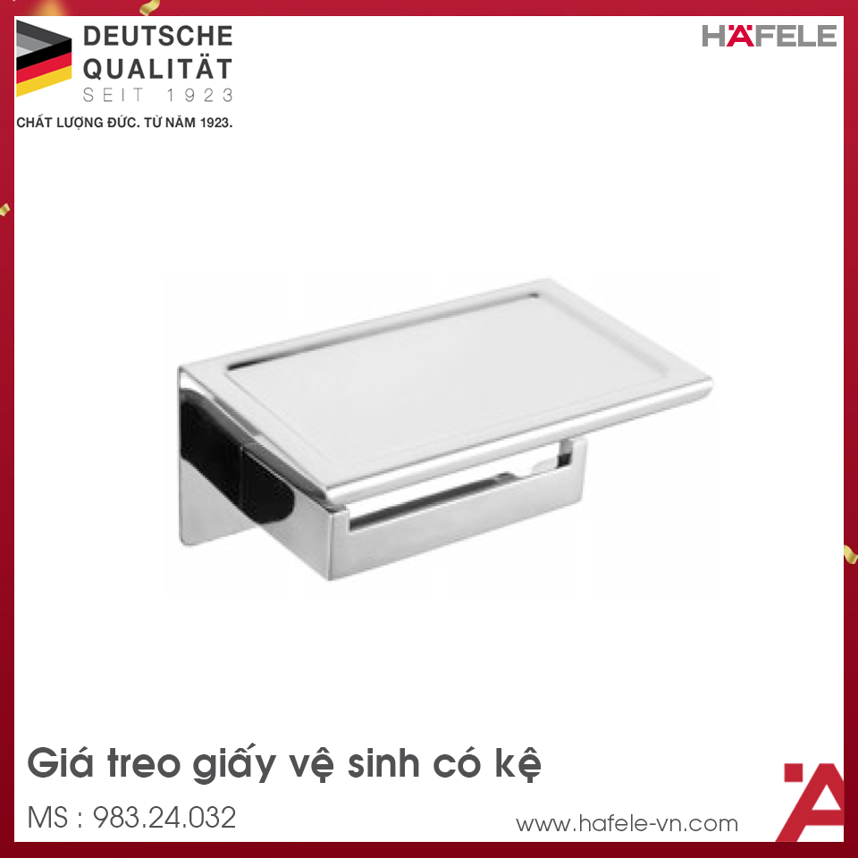 Giá Treo Giấy Vệ Sinh Có Kệ Hafele 983.24.032
