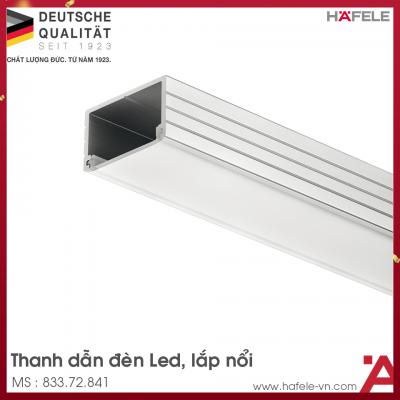 Thanh Nhôm Gắn Nổi Kính Che Trắng Sữa Hafele 833.72.841