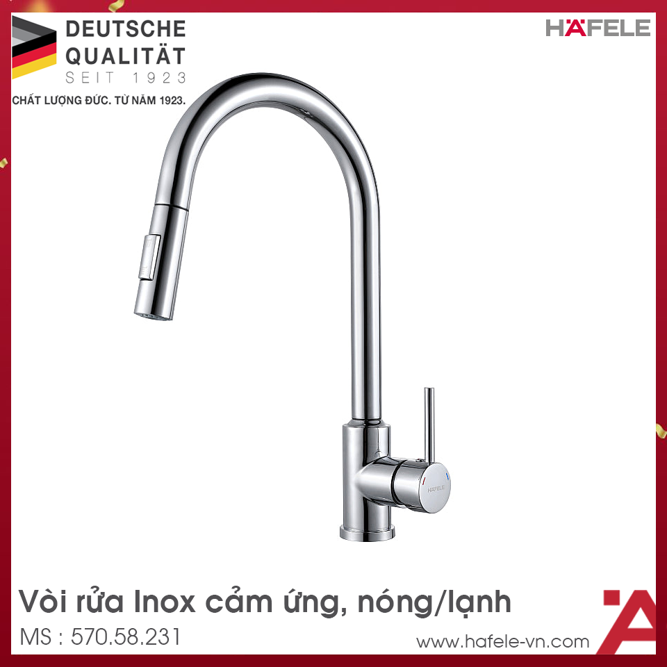 Vòi Rửa Chén Inox Cảm Ứng Hafele 570.58.231