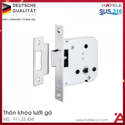 Thân Khóa Lưỡi Gà Hafele 911.23.438