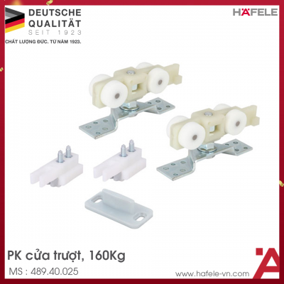 Bộ Phụ Kiện Cửa Trượt 160Kg Silent 160/A Hafele 489.40.025
