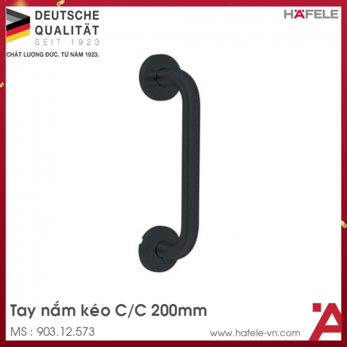 Tay Nắm Kéo Màu Đen C/C 200mm Hafele 903.12.573