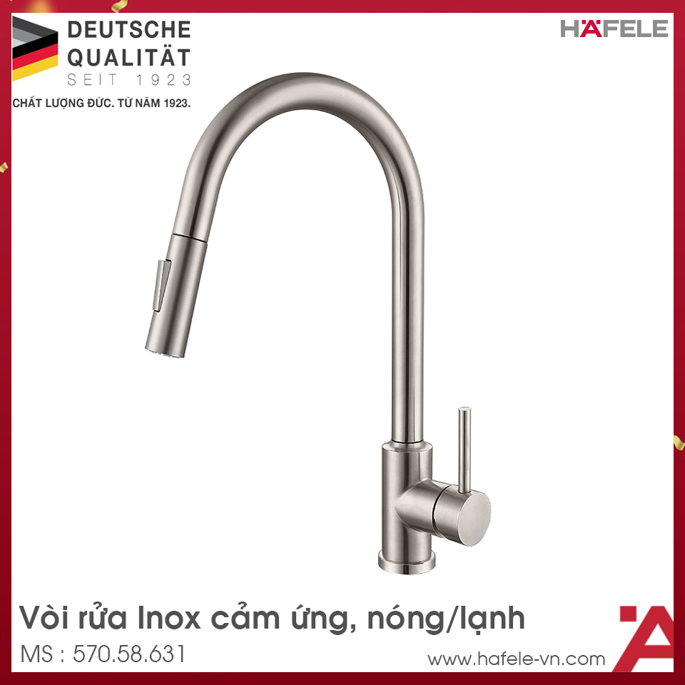 Vòi Rửa Chén Inox Cảm Ứng Hafele 570.58.631