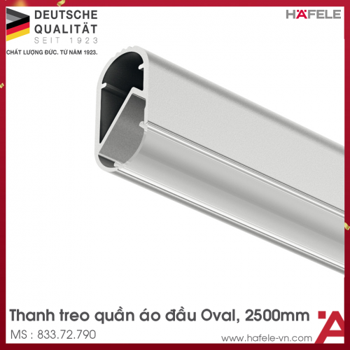 Thanh Treo Quần Áo Đầu Oval Hafele 833.72.790