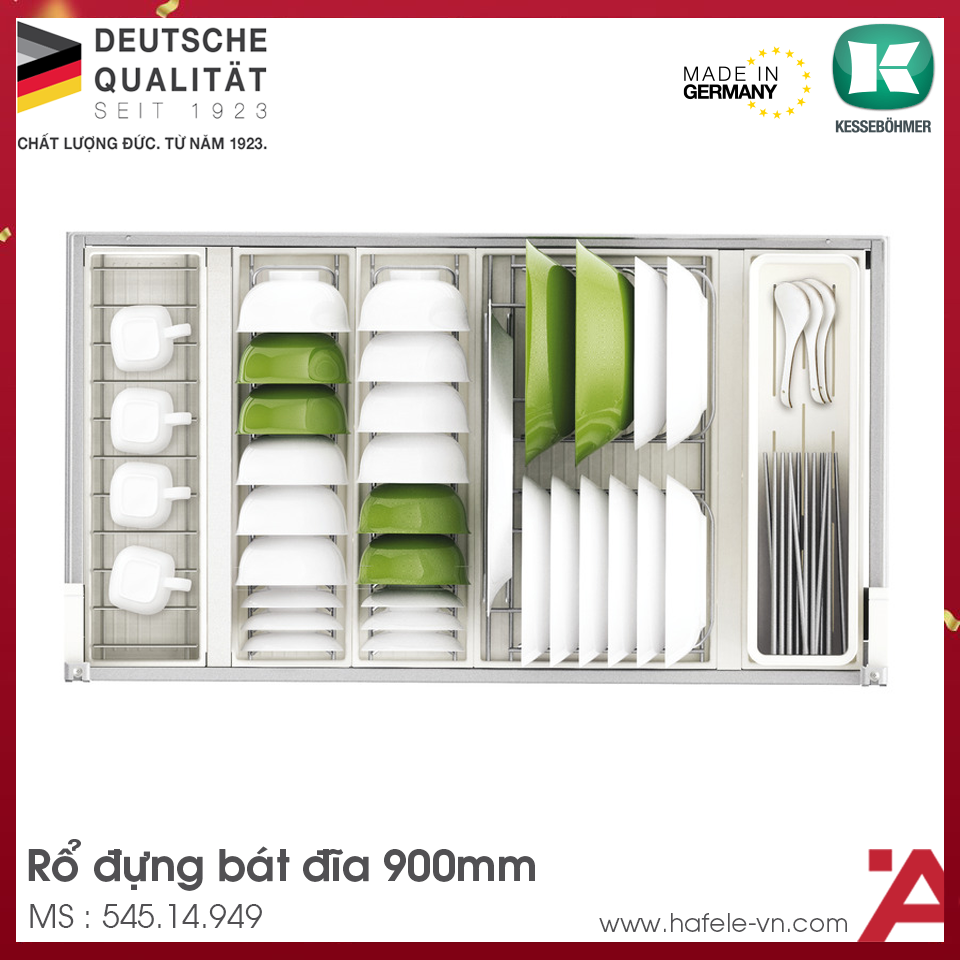 Rổ Đựng Bát Đĩa 900mm DiningAgent Hafele 545.14.949