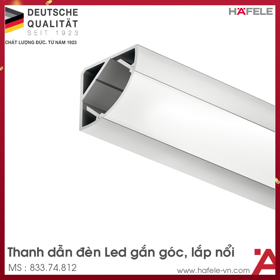 Thanh Nhôm Gắn Góc Hafele 833.74.812