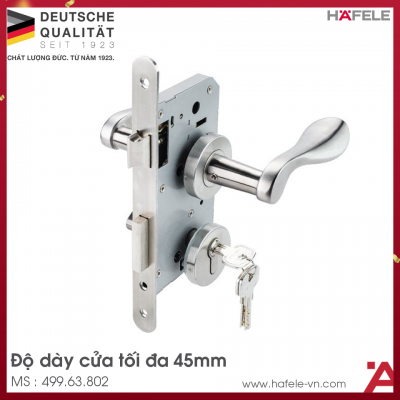 Bộ Khóa Tay Nắm Nắp Chụp Hafele 499.63.802
