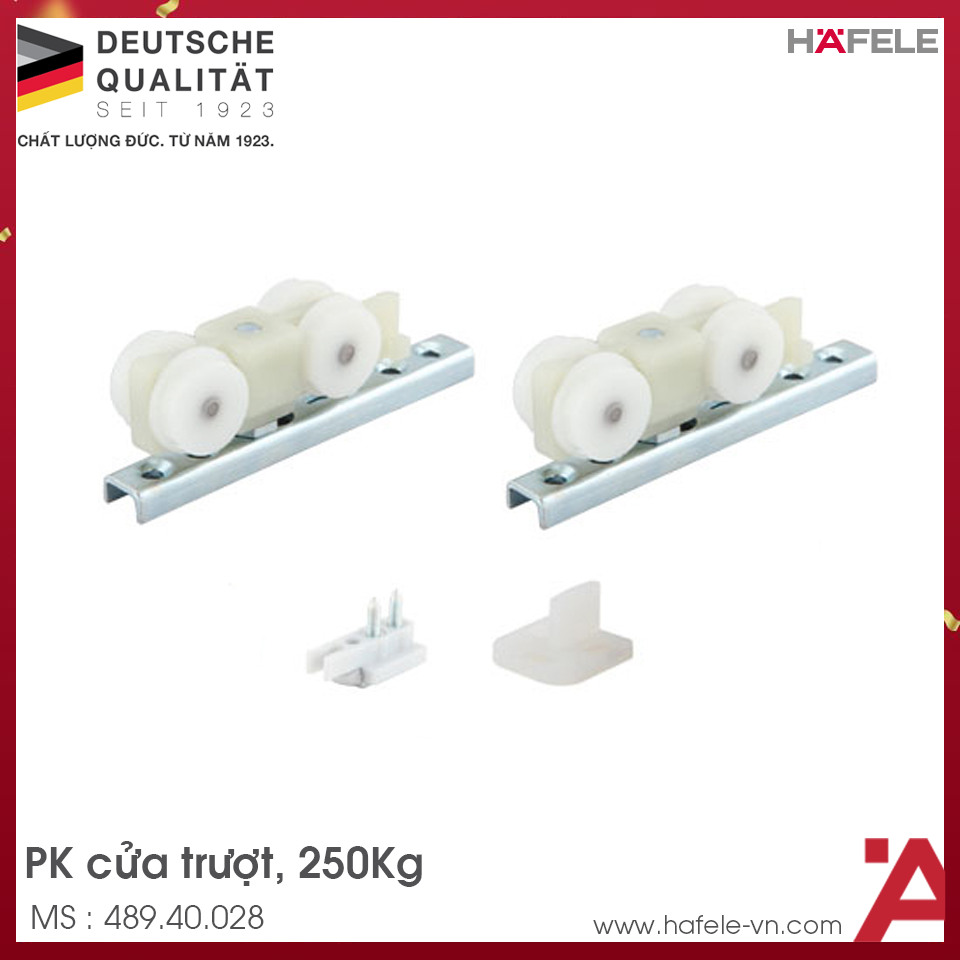 Bộ Phụ Kiện Cửa Trượt 250Kg Silent 250/B Hafele 489.40.028