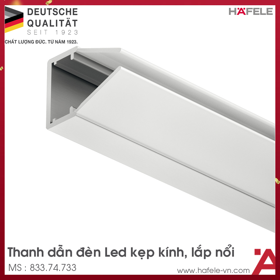 Thanh Nhựa Nẹp Cạnh Thủy Tinh Hafele 833.74.733