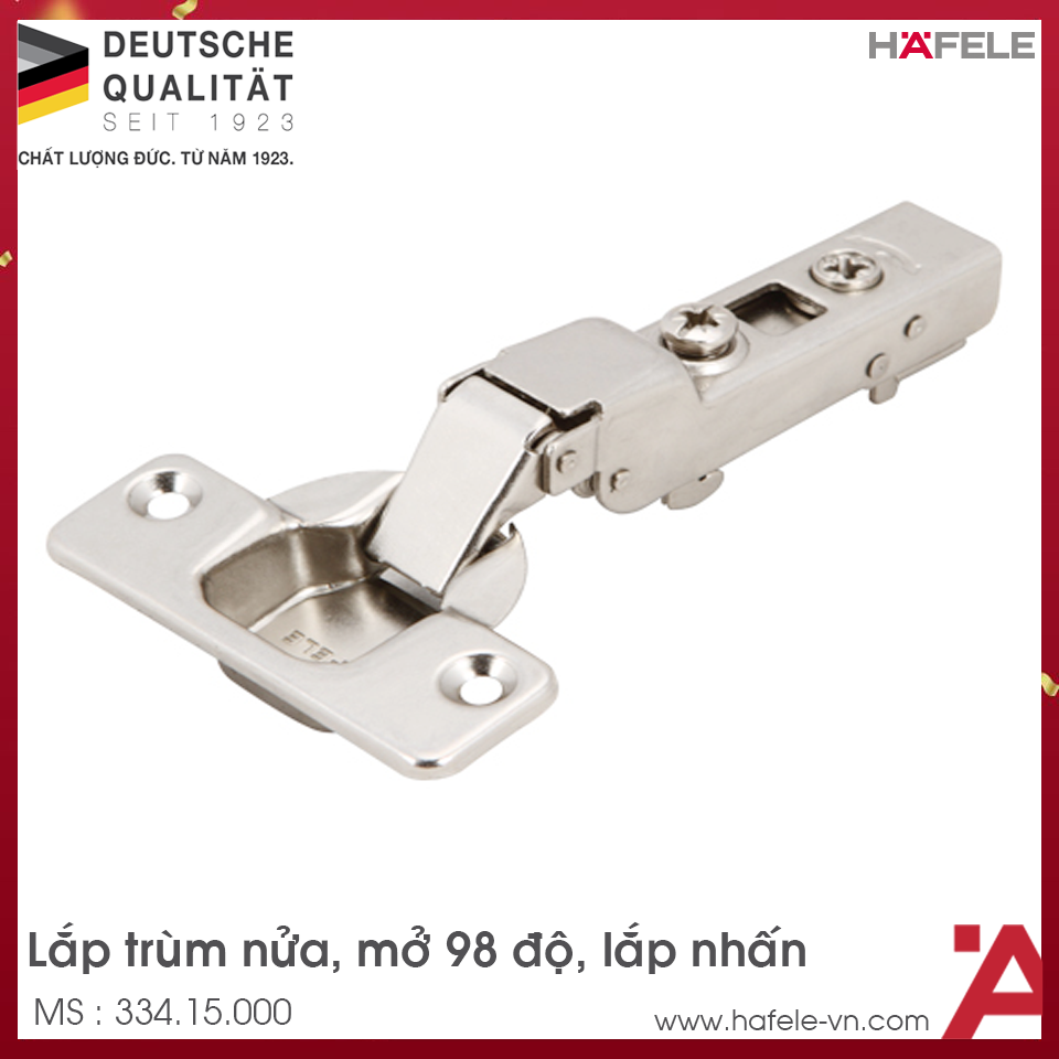 Bản Lề Trùm Nửa Metalla SM 98º Hafele 334.15.000
