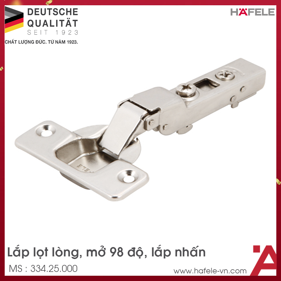 Bản Lề Lọt Lòng Metalla SM 98º Hafele 334.25.000