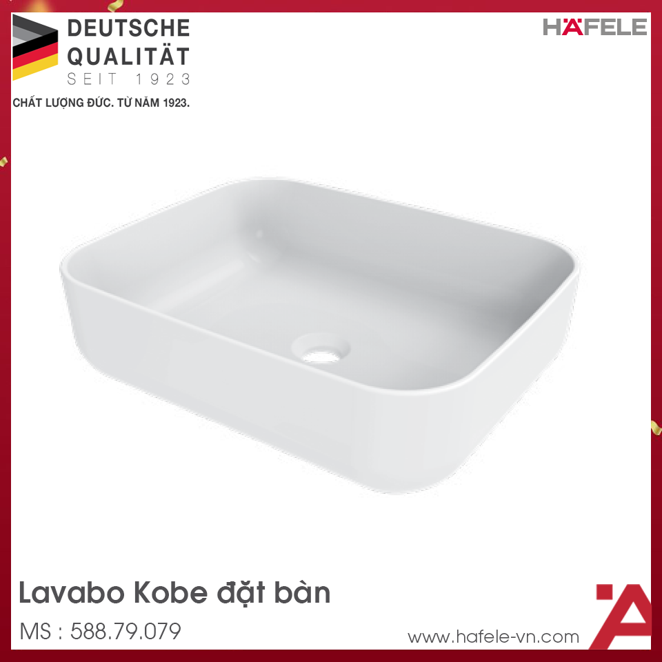 Chậu Rửa Mặt Lavabo Đặt Bàn Kobe Hafele 588.79.079