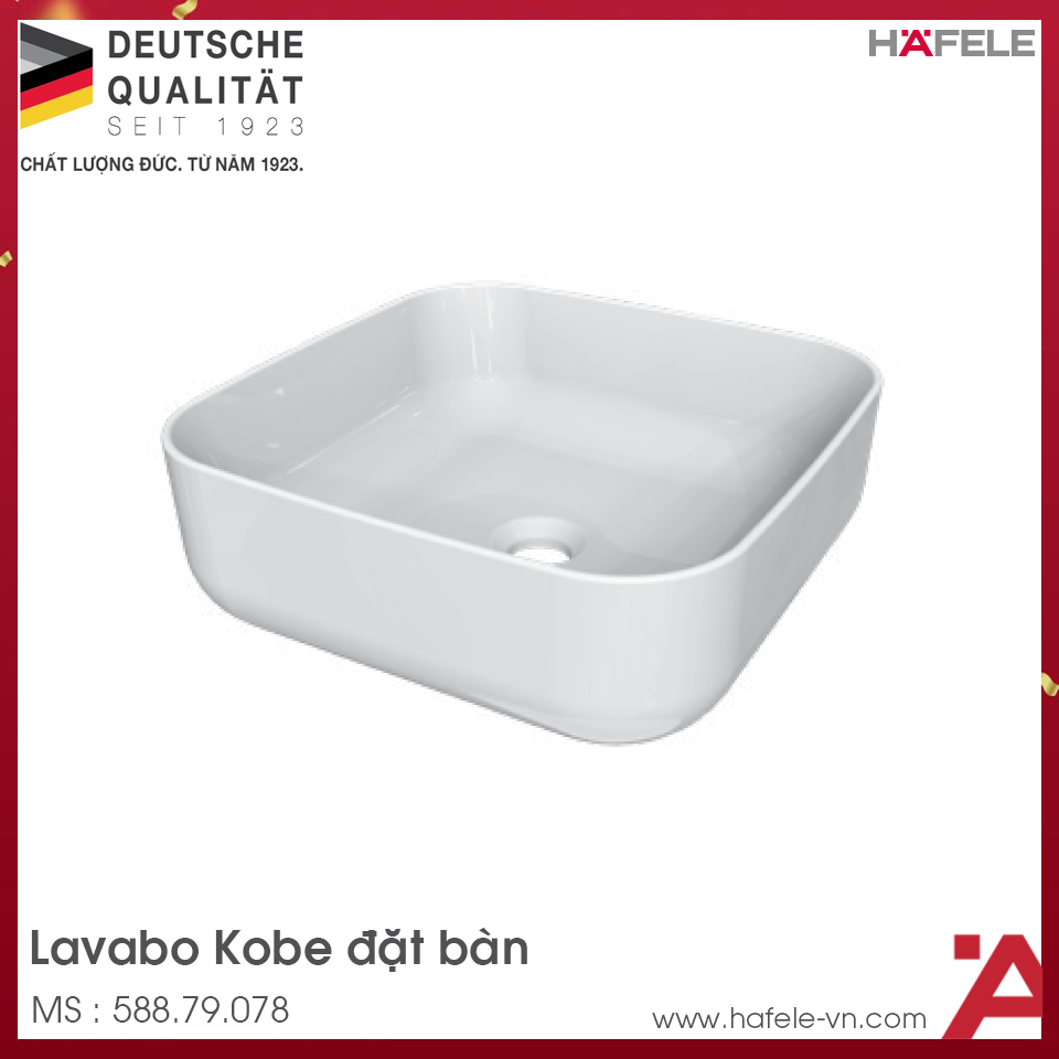 Chậu Rửa Mặt Lavabo Đặt Bàn Kobe Hafele 588.79.078