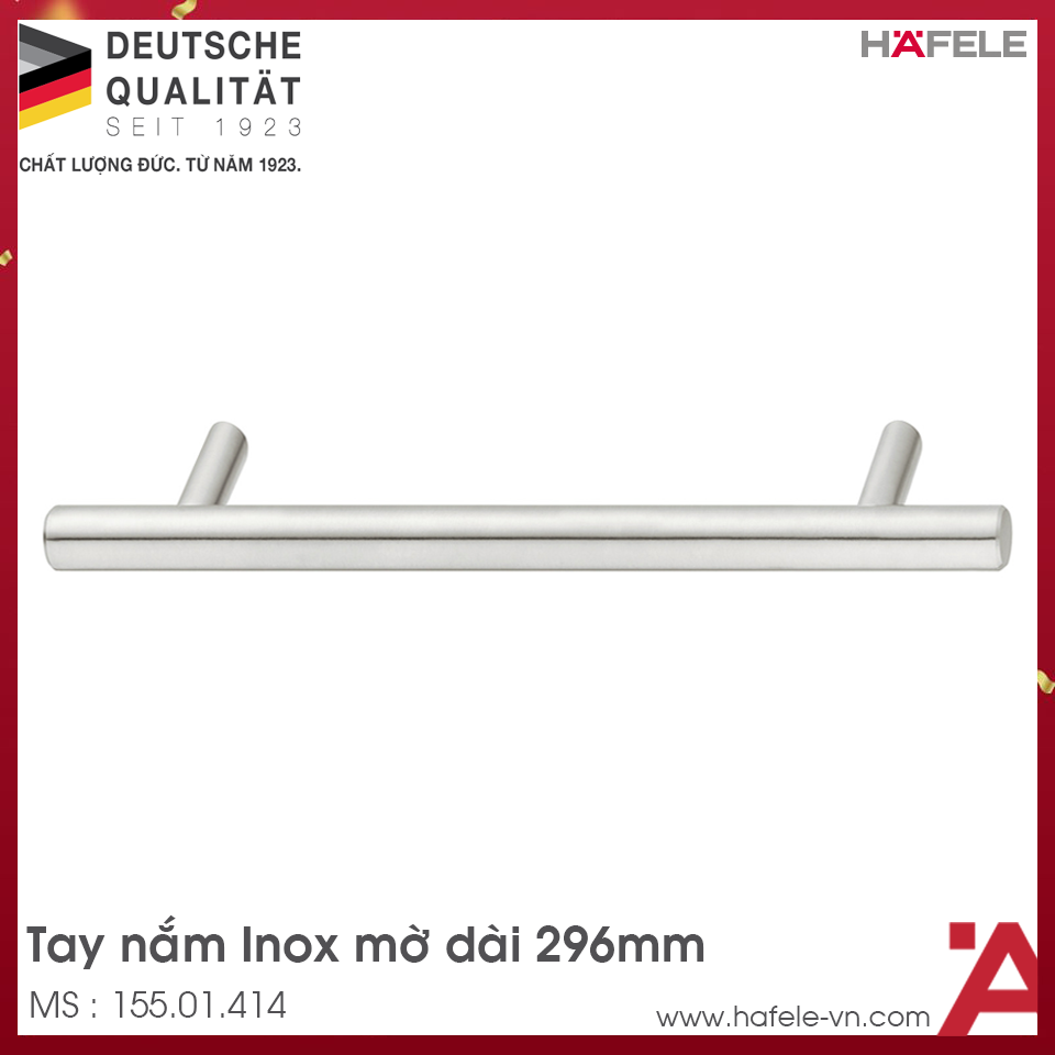 Tay Nắm Inox 296mm Hafele 155.01.414