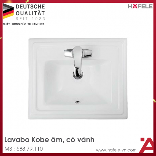 Chậu Rửa Mặt Lavabo Âm Có Vành Kyoto Hafele 588.79.110
