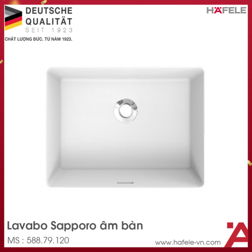 Chậu Rửa Mặt Lavabo Âm Bàn Sapporo Hafele 588.79.120