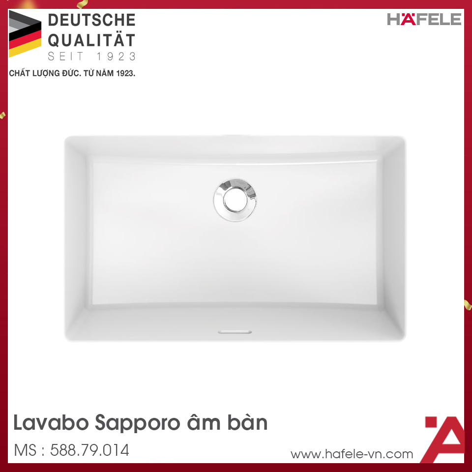 Chậu Lavabo Âm Bàn Sapporo 545 Hafele 588.79.014