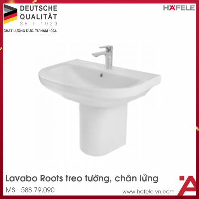 Chậu Lavabo Treo Tường Chân Lửng  Roots Hafele 588.79.090