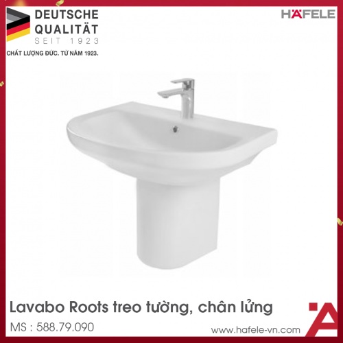 Chậu Lavabo Treo Tường Chân Lửng  Roots Hafele 588.79.090