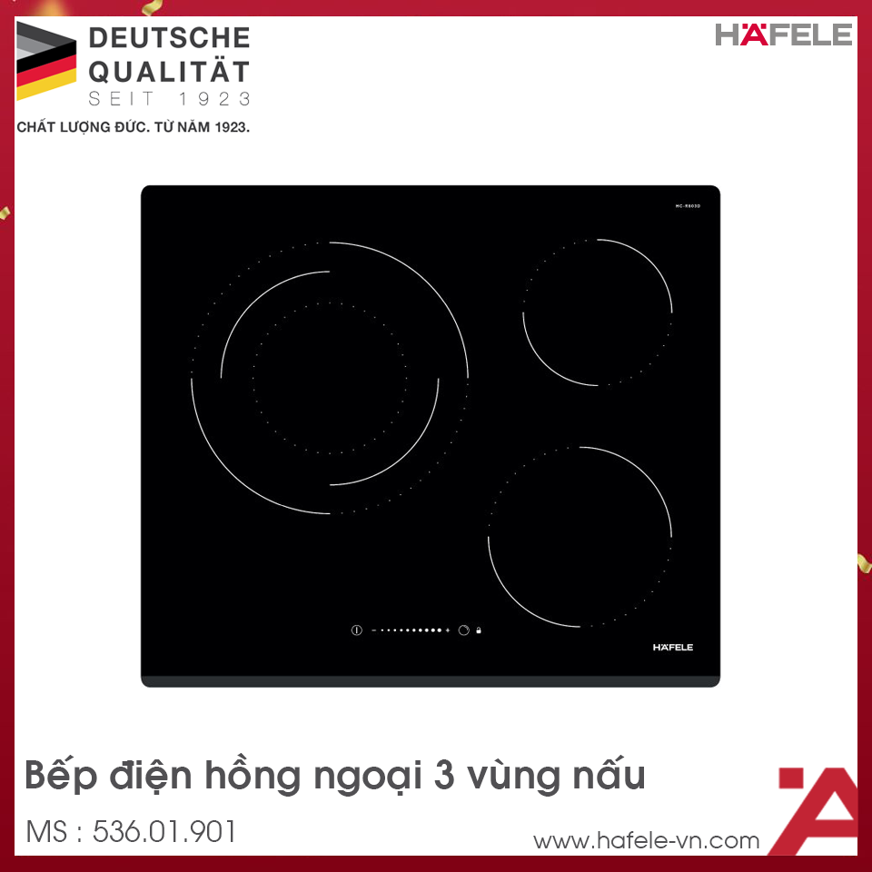 Bếp Điện 3 Vùng Nấu HC-R603D Hafele 536.01.901