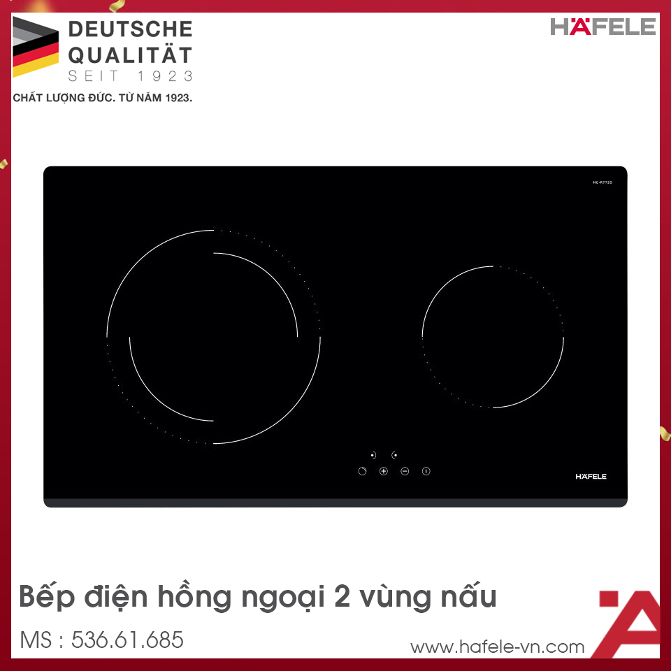 Bếp Điện 2 Vùng Nấu HC-R772D Hafele 536.61.685