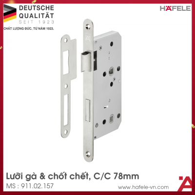 Thân Khóa Phòng Tắm C/C 78mm Hafele 911.02.157