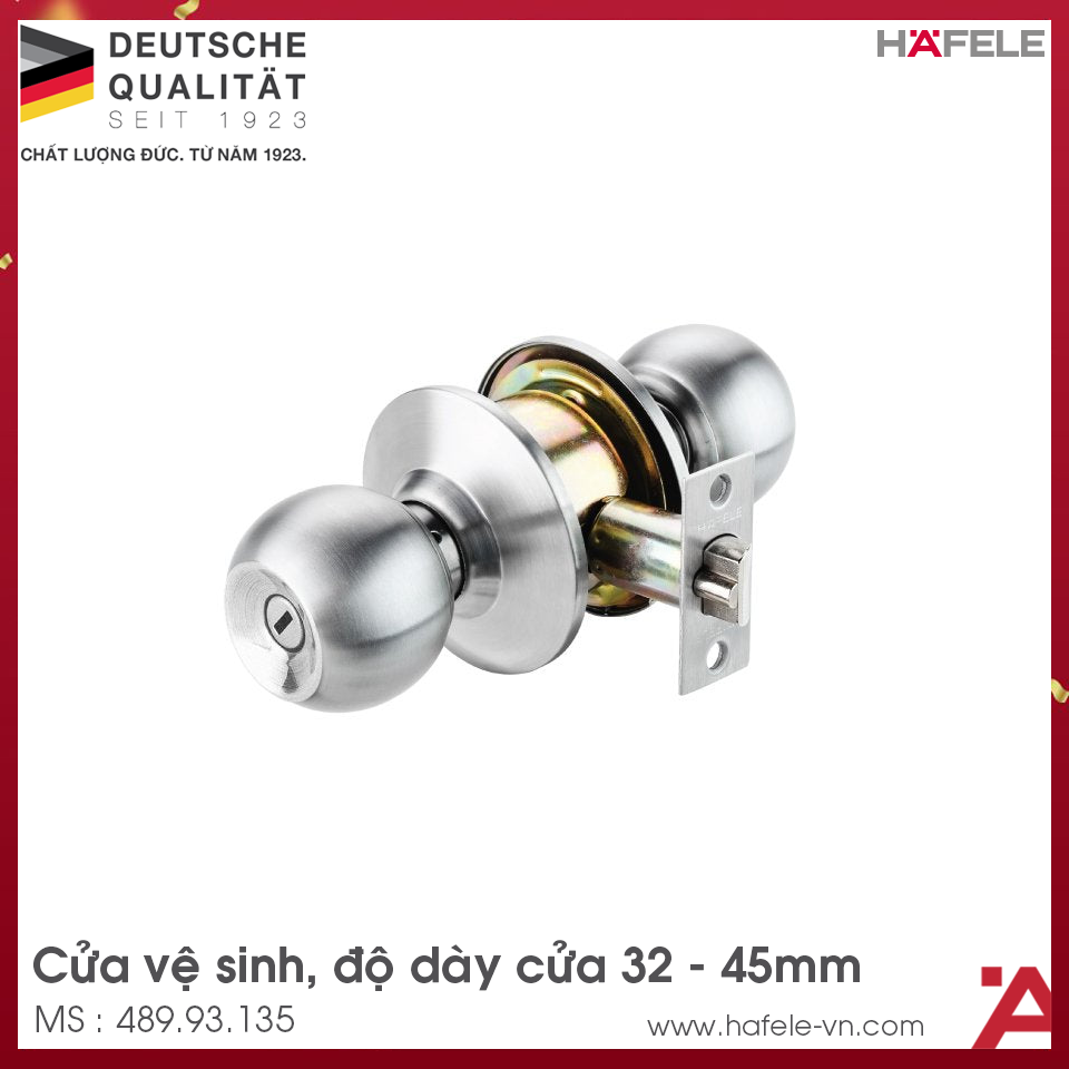 Khóa Tay Nắm Tròn Cửa Đi Hafele 489.93.130
