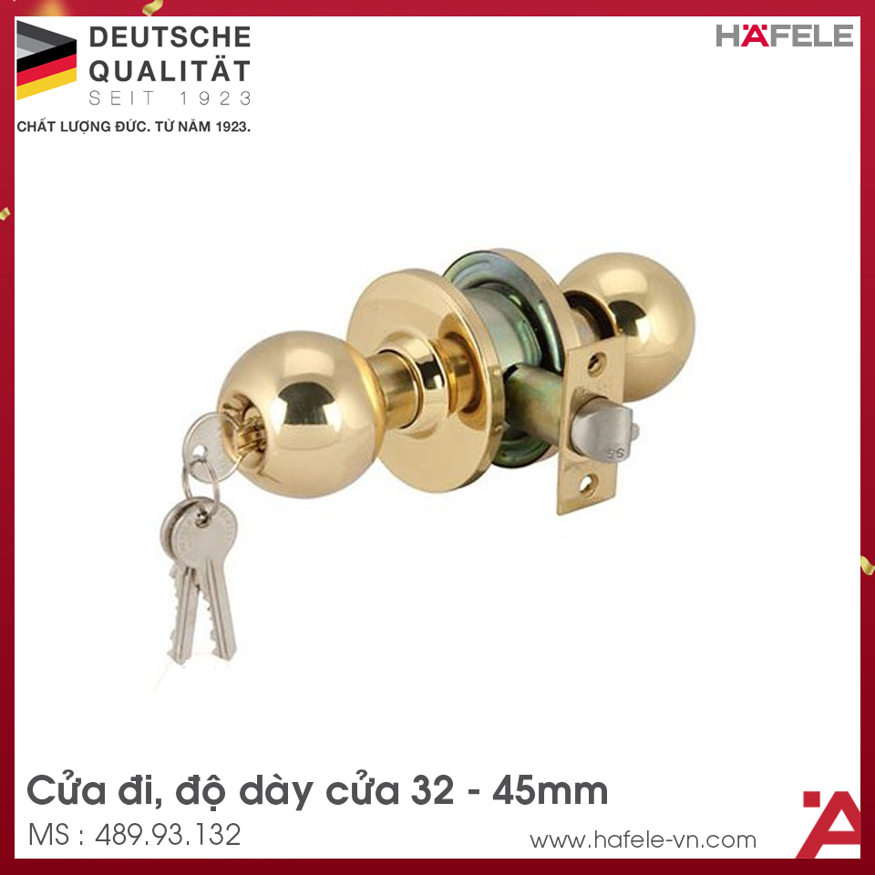 Khóa Tay Nắm Tròn Cửa Đi Hafele 489.93.132