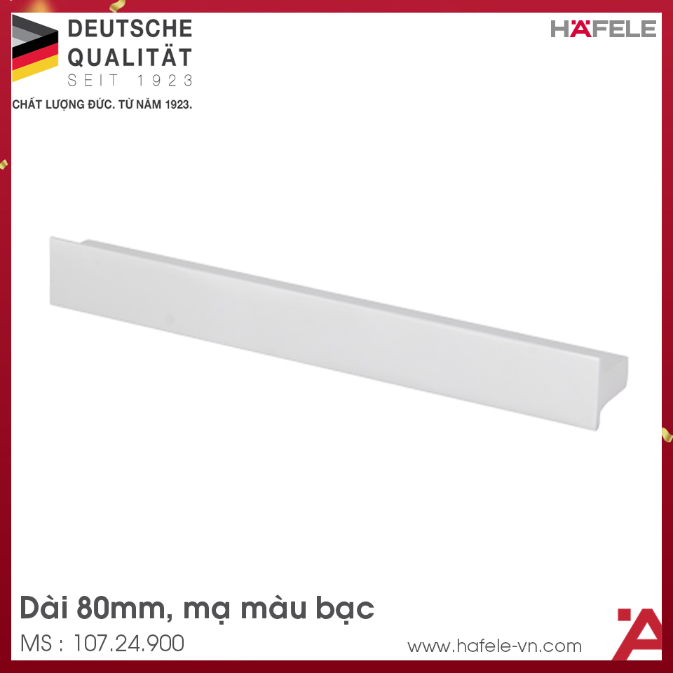Tay Nắm Nhôm 80mm Hafele 107.24.900