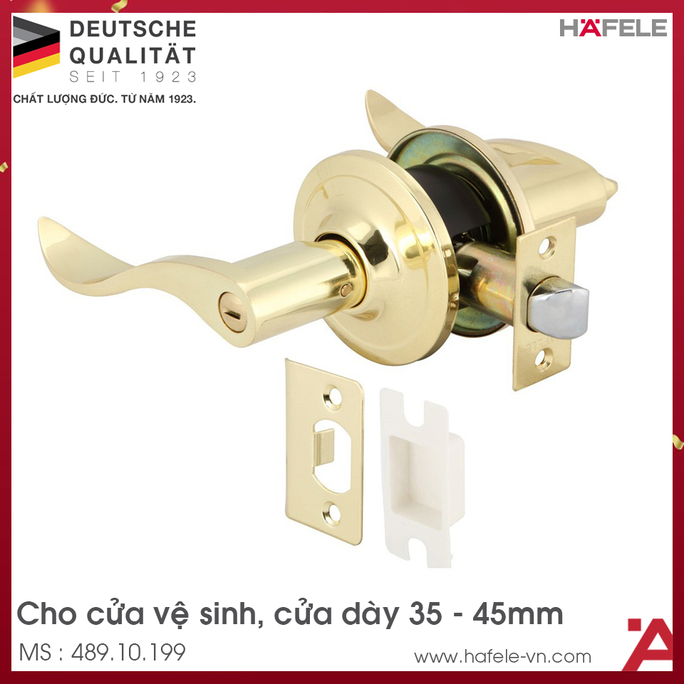 Bộ Khóa Tay Nắm Gạt Cửa Toilet Hafele 489.10.199