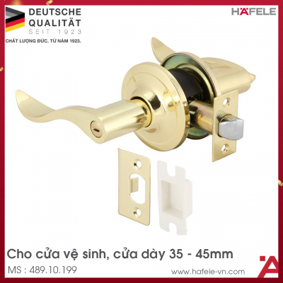 Bộ Khóa Tay Nắm Gạt Cửa Toilet Hafele 489.10.199