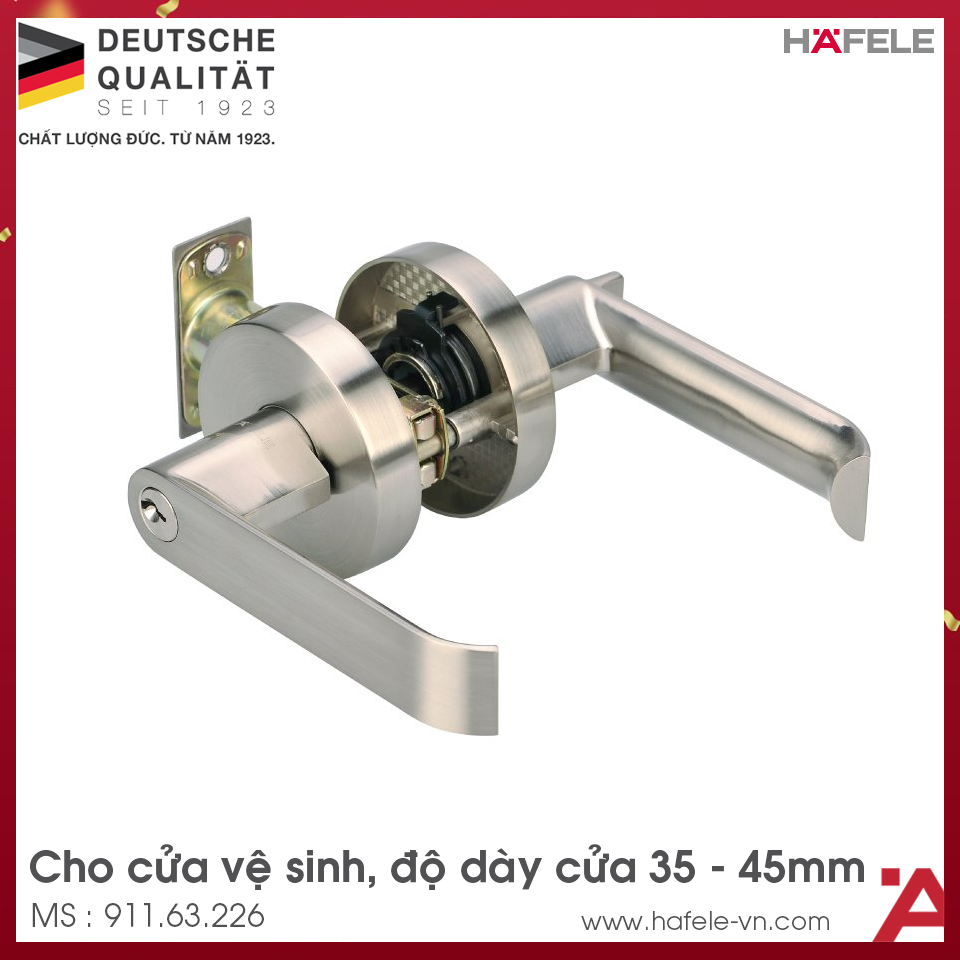 Khóa Tay Nắm Gạt Cửa Vệ Sinh Hafele 911.63.226