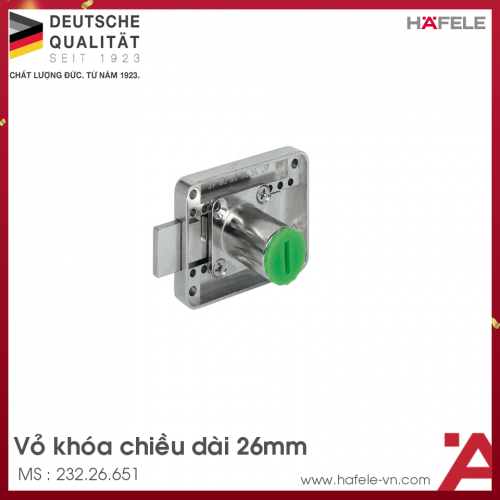 Vỏ Khóa Vuông Chốt Chết 26mm Hafele 232.26.651