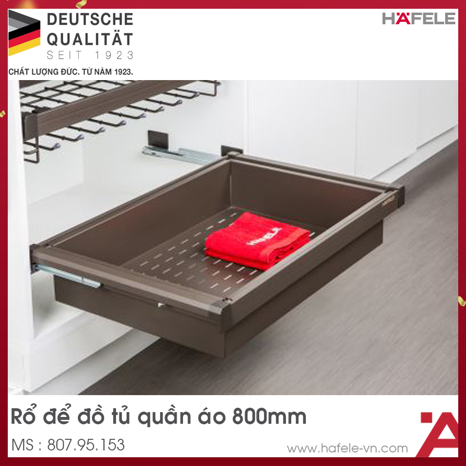 Rổ Kéo Kim Loại 800mm Hafele 807.95.153